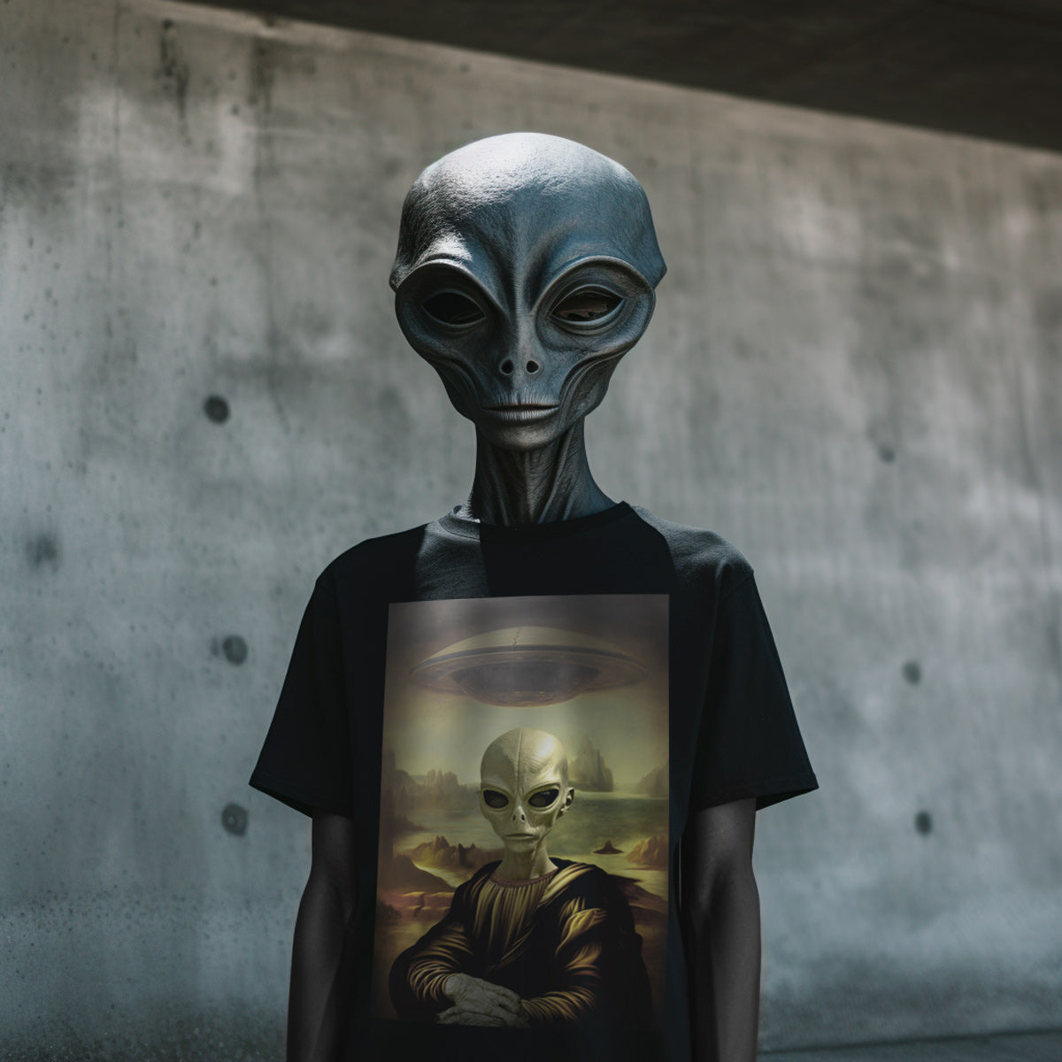 MAKAYA Regalos Originales para Hombre - Playera Alien - T-Shirt