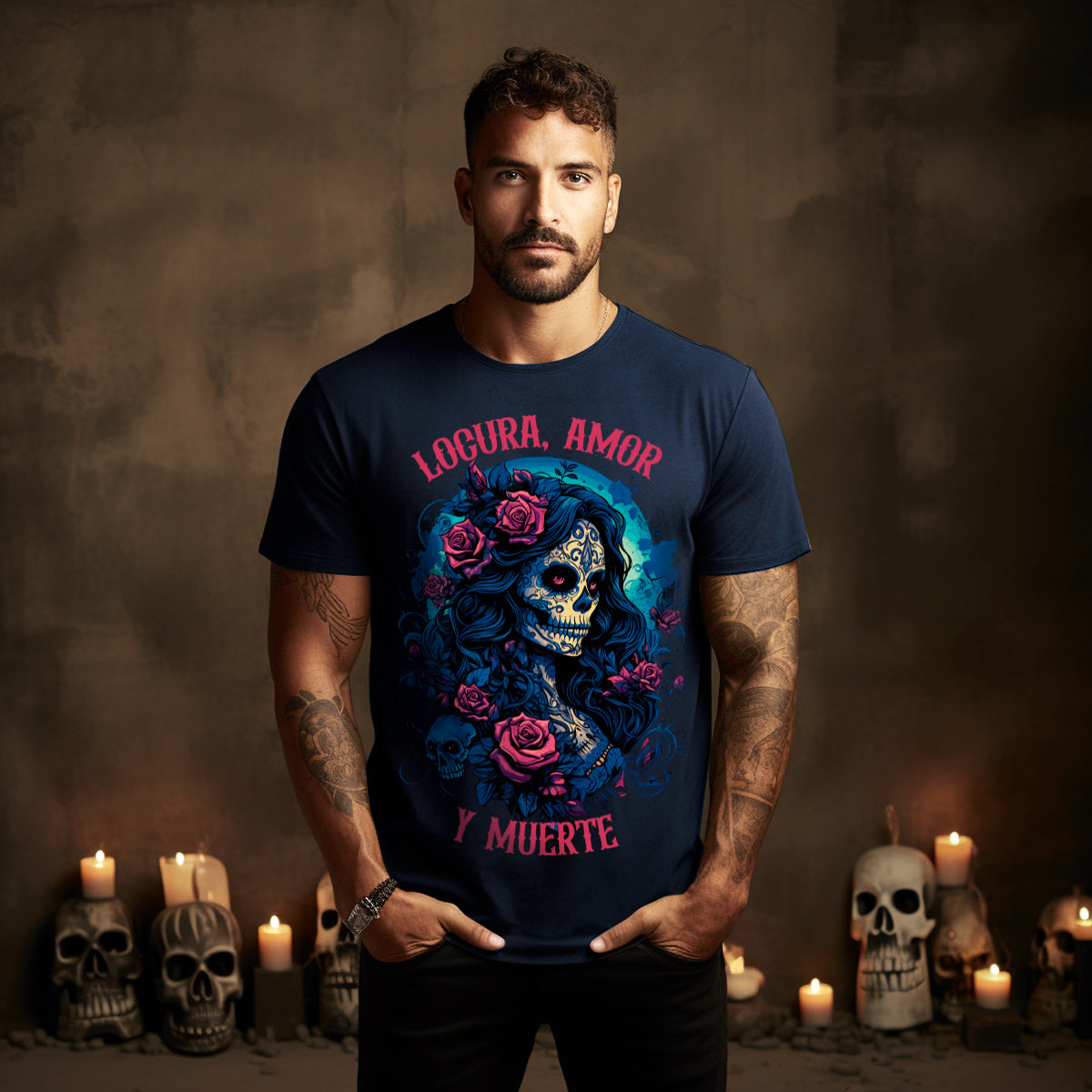 Camiseta hombre manga corta rayas Tienda en linea LyH