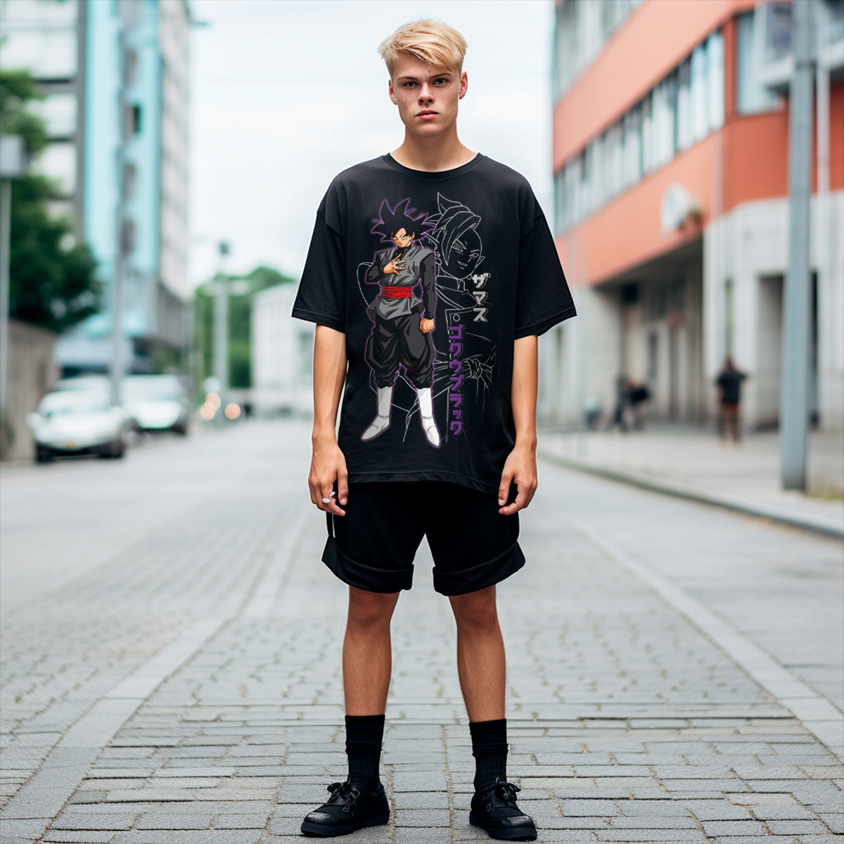 Playera para hombre GOKU BLACK Máscara De Látex