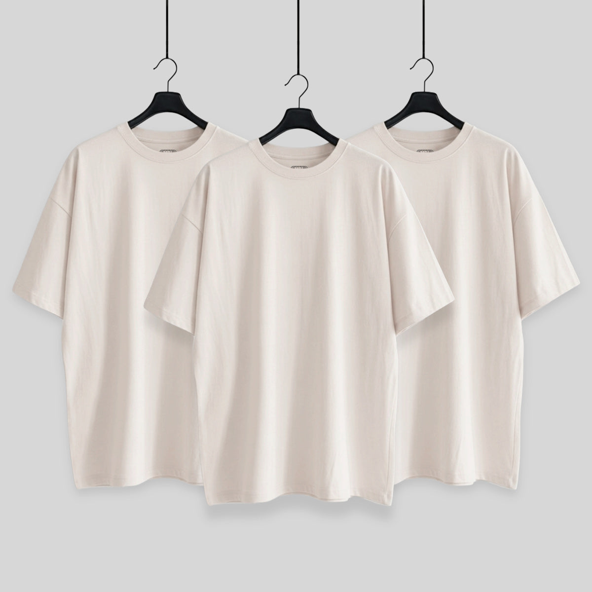 PACK 3 PLAYERAS HUESO