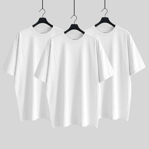 PACK 3 PLAYERAS BLANCAS