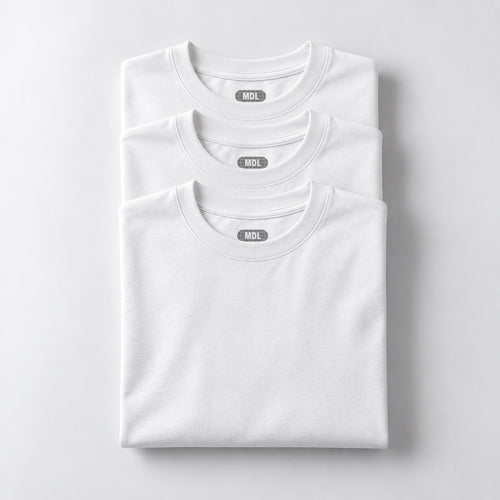PACK 3 PLAYERAS BLANCAS