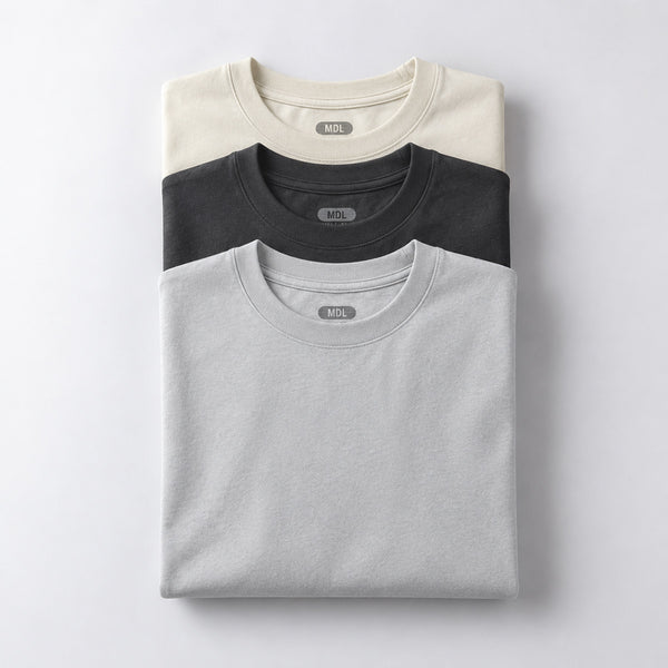 PACK HUESO/CARBÓN/GRIS CLARO