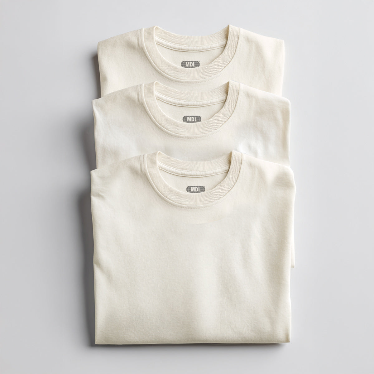 PACK 3 PLAYERAS HUESO