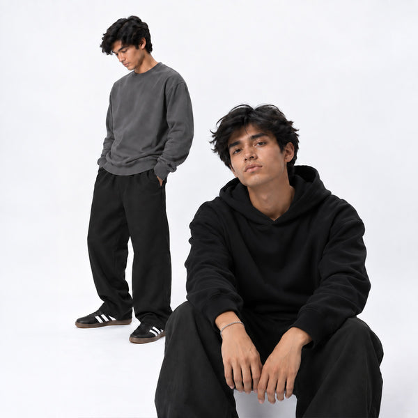 PACK HOODIE NEGRO & PULLOVER GRIS