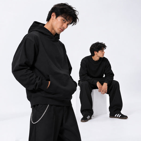 PACK HOODIE & PULLOVER NEGRO