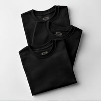 PACK 3 PLAYERAS NEGRAS